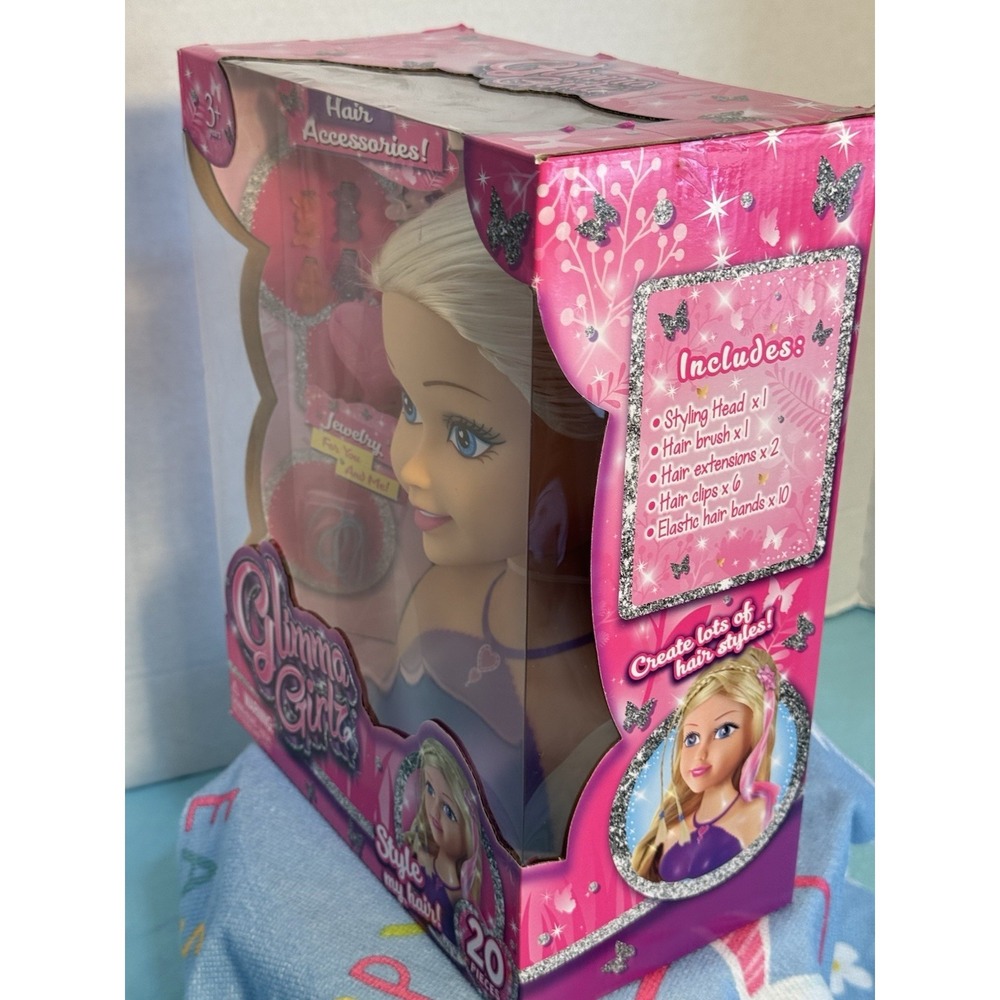 Glimma Girlz - "Style My Hair!" - 20 PIECES‎ - NEW in BOX - Toy Figure Hair - Picture 7 of 8